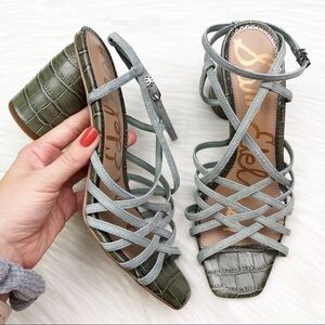 Stylish Green Strappy Heels